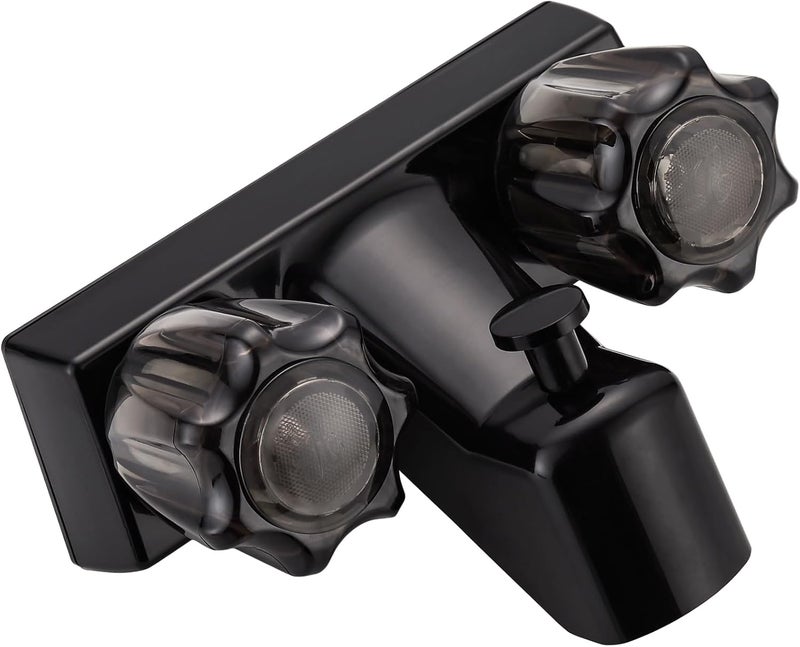 gcbcrit RV Shower Faucet, RV Bathtub Faucet with Shower Diverter, 4” Shower Valve Diverter Assembly Kit, Camper Shower Faucet, RV Shower Valve for RV Camper Van Travel Trailer Motorhome (Black) - Image 1